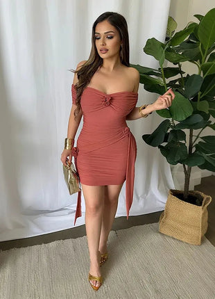 Women's Solid Color Tube Dress