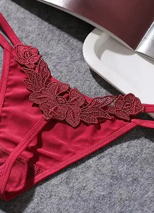 Women's Underwear Set Sexy Lingerie Thong Erotic Clothing Transparent Lace Bra Suit